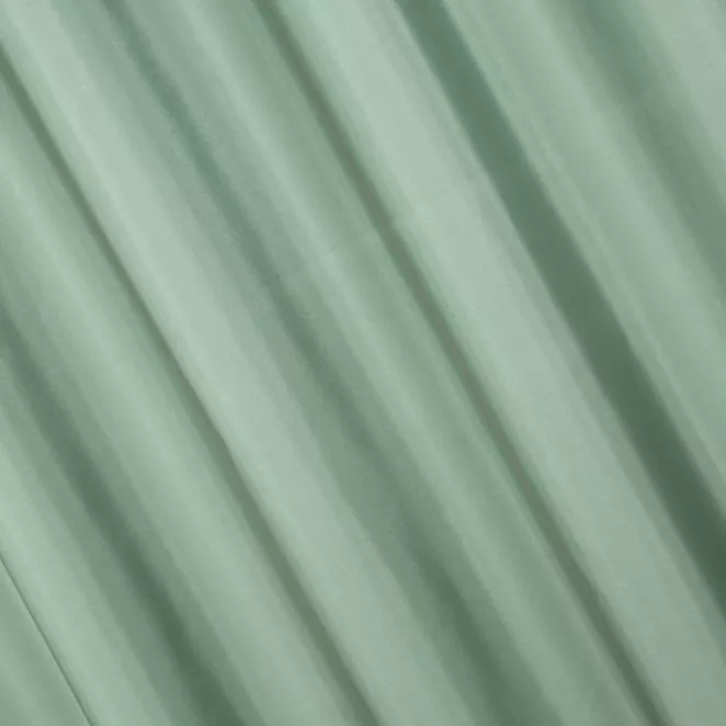 L108/11 Zasłona szyta na taśmie 5 cm miętowa z gładkiej tkaniny z delikatnym połyskiem