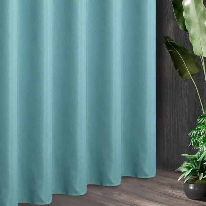 Tkanina zasłonowa z ozdobnym splotem i dodatkiem błyszczącej nici