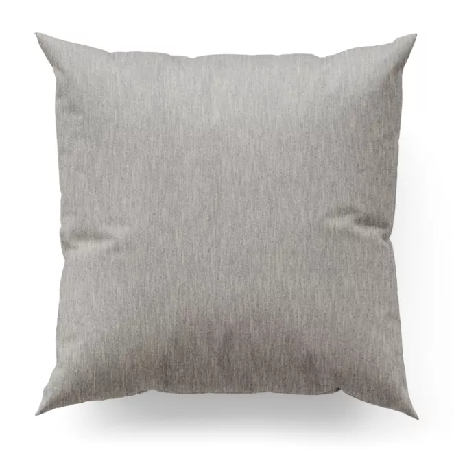 Poszewka szyta srebrna z tkaniny o naturalnym splocie i efektem melanżu, z dodatkiem nici metalicznej Italissima Eva Minge