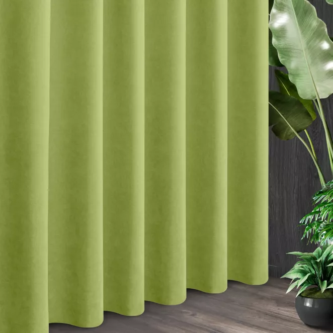 Tkanina zasłonowa o miękkim zamszowym chwycie ze strukturalnym wzorem