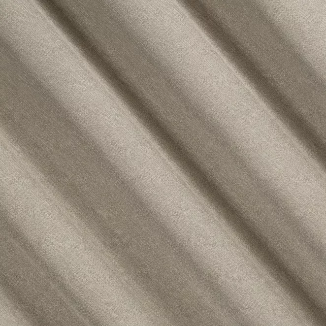 E118/7 Zasłona szyta na taśmie 5 cm ciemnobeżowa z tkaniny strukturalnej z delikatnym połyskiem