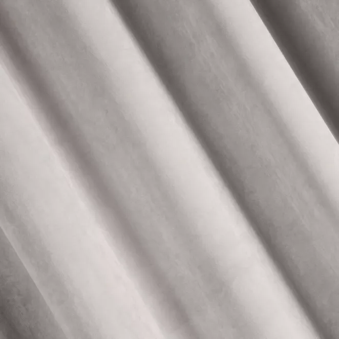 P277/14 Zasłona szyta na taśmie 5 cm ENYA stalowa z miękkiej półmatowej tkaniny welwetowej