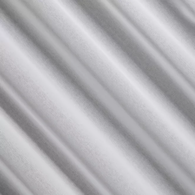 R223/9 Firana szyta na taśmie 5 cm biała z delikatnej w dotyku etaminy, wykończonej obciążnikiem