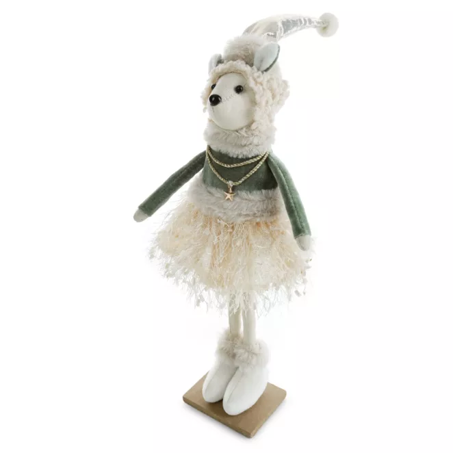 Figurka świąteczna dekoracyjna w pastelowych odcieniach