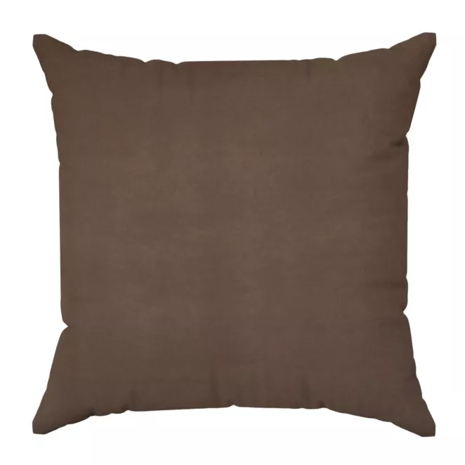 Poszewka szyta DORA - HIT ciemnobrązowa z miękkiej tkaniny o welurowej strukturze