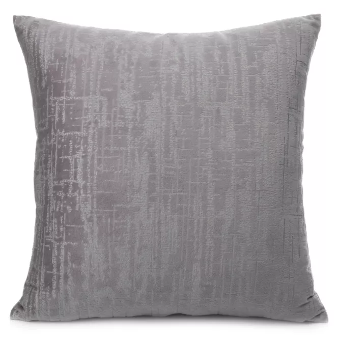 Poszewka na poduszkę 40x40 cm welwetowa jasnoszara z efektem cieniowania MARSALA