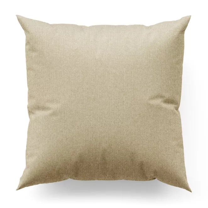 Poszewka szyta beżowa z tkaniny o naturalnym splocie w stylu eko Italissima