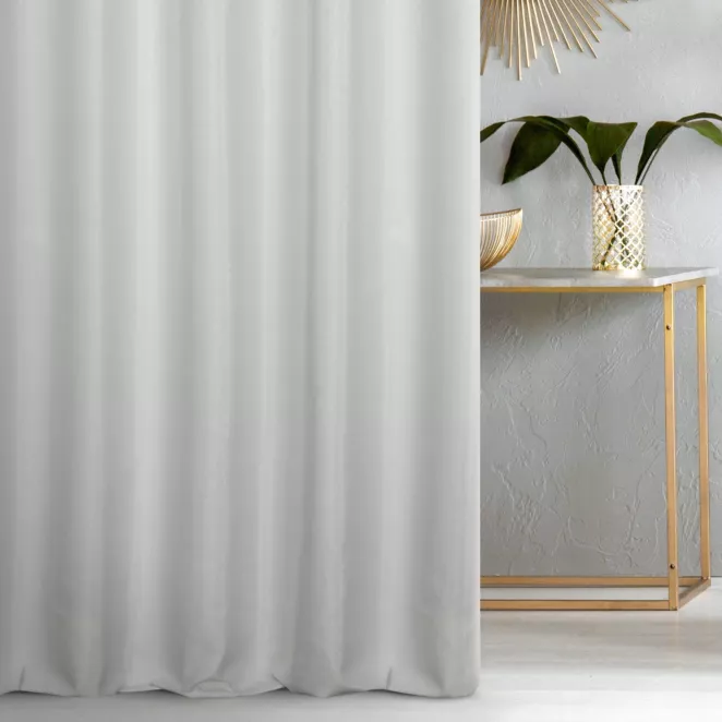 Tkanina zasłonowa gładka z naturalnym splotem z lureksową nicią