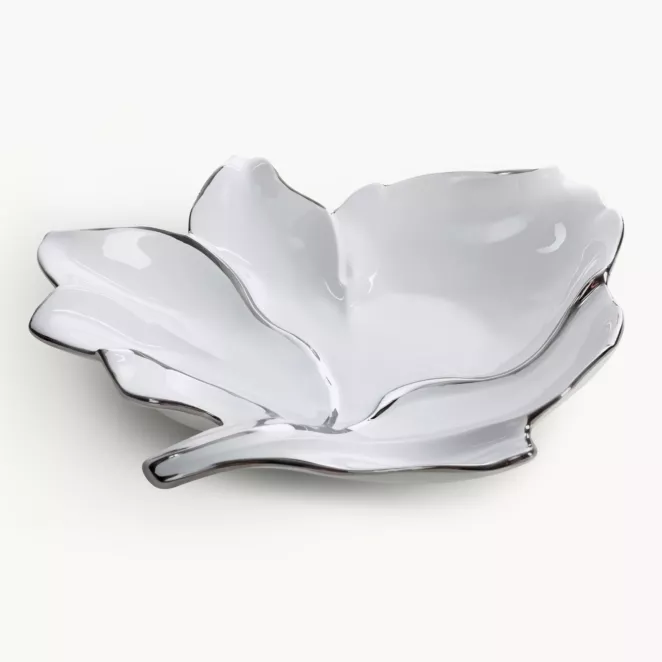 Patera dekoracyjna w kształcie liścia NERIS 01