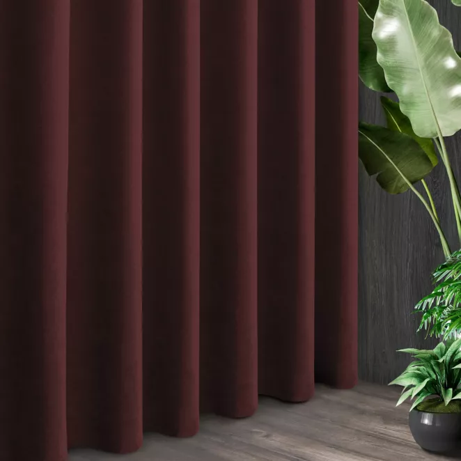 Tkanina zasłonowa o miękkim zamszowym chwycie ze strukturalnym wzorem