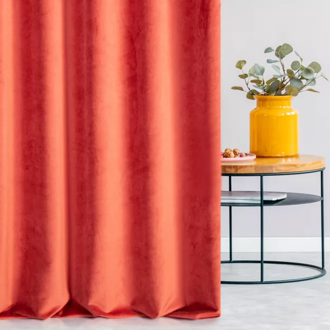 Tkanina zasłonowa gruby, miękki welwet o matowym wykończeniu z kolekcji Pierre Cardin