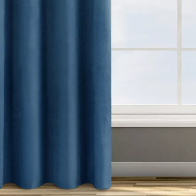 Zasłona welwetowa granatowa 140x250 cm przelotka - ROSA - Design 91