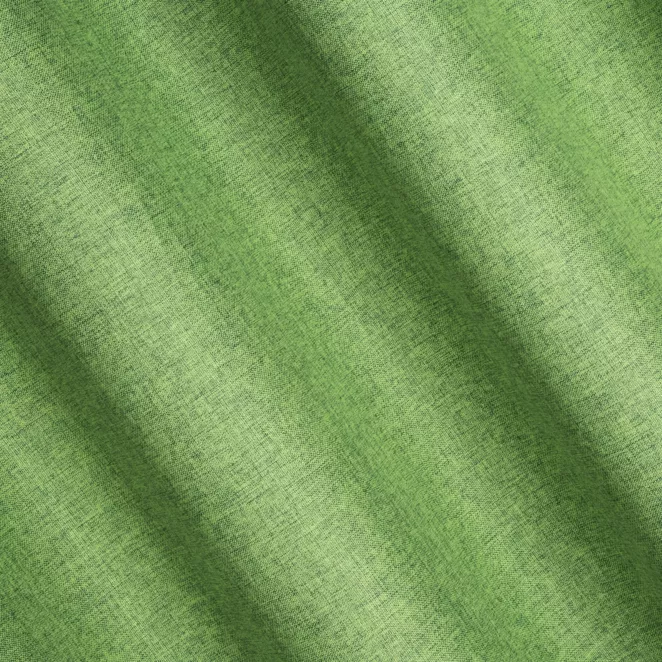 H157/21 Zasłona szyta na taśmie 5 cm jasnozielona z tkaniny trudnopalnej, zaciemniającej, typu blackout z efektem melanżu