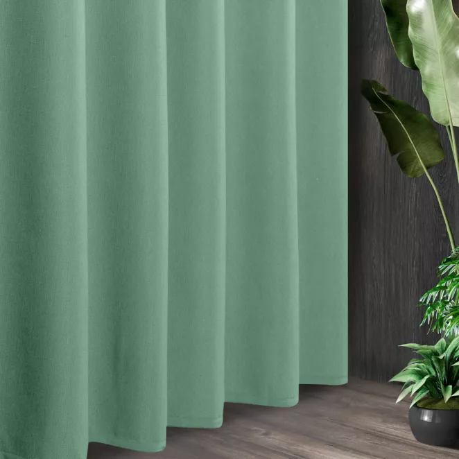 Tkanina zasłonowa zdobiona drobnym strukturalnym wzorem