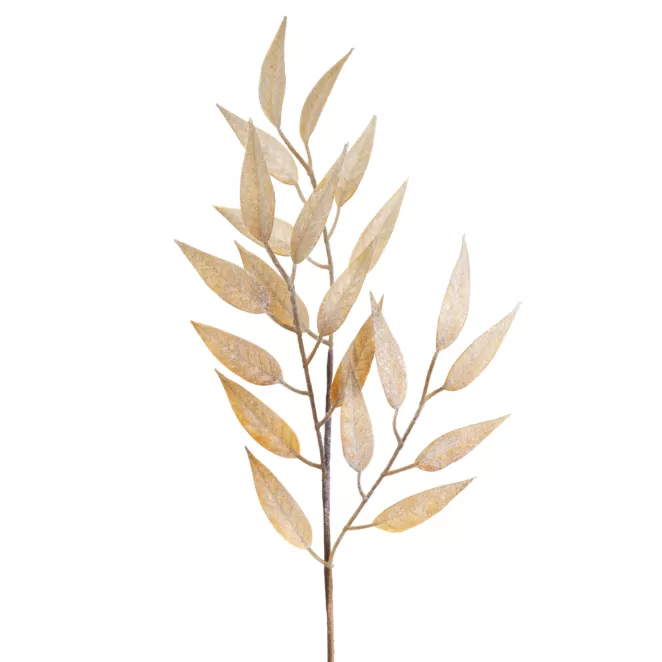 Zimowa gałązka z mrożonymi listeczkami