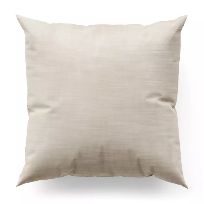 Poszewka szyta SAFARI 1 beżowa z miękkiej welwetowej tkaniny z połyskiem i poziomym prążkiem