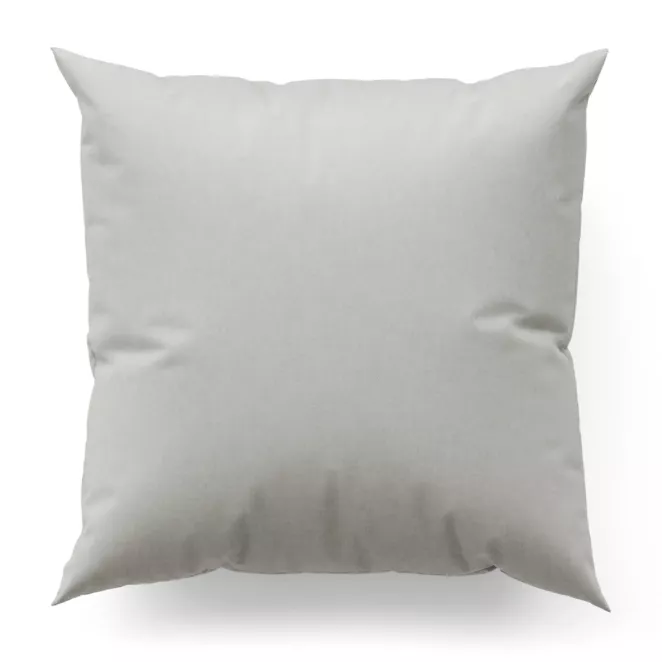 Poszewka szyta AMAYA szara z jednokolorowej gładkiej tkaniny