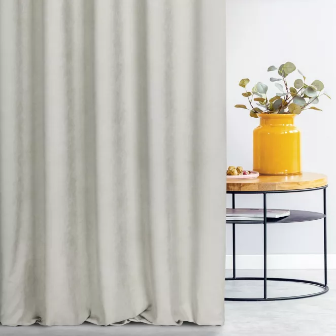 Tkanina zasłonowa jednokolorowa o welurowej strukturze
