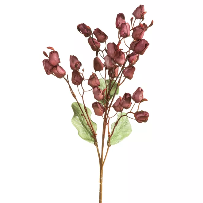 Kwiat sztuczny ciemnofioletowy z plastycznej pianki foamiran 75 cm