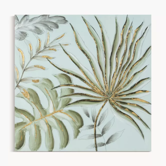 Obraz NATURE ręcznie malowane na płótnie egzotyczne liście
