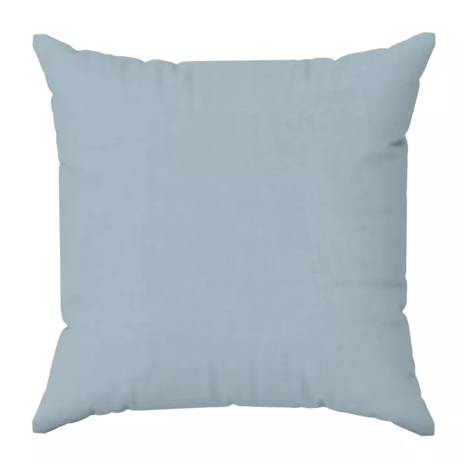 Poszewka szyta ENYA niebieska z miękkiej półmatowej tkaniny welwetowej