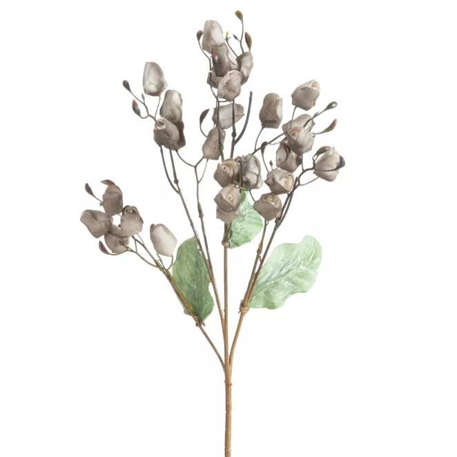 Kwiat sztuczny ciemnobeżowy z plastycznej pianki foamiran 75 cm