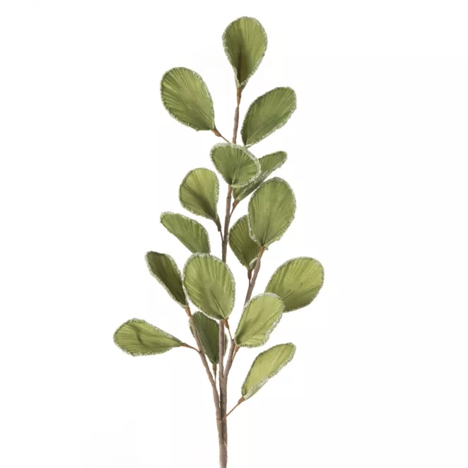 Gałązka z zielonymi liśćmi - sztuczny kwiat dekoracyjny