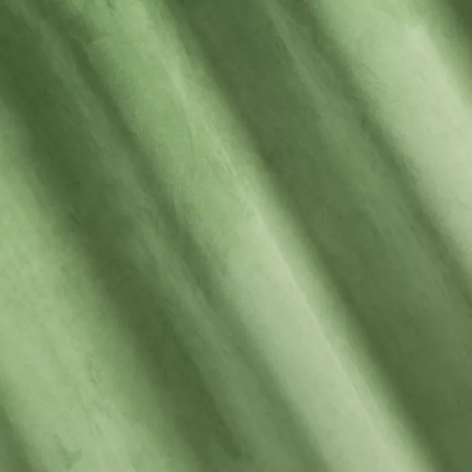 P277/30 Zasłona szyta na taśmie 5 cm ENYA zielona z miękkiej półmatowej tkaniny welwetowej