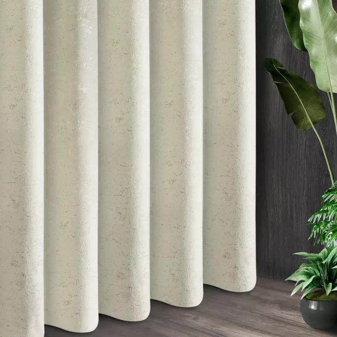 Tkanina zasłonowa welwet z marmurowym złotym nadrukiem