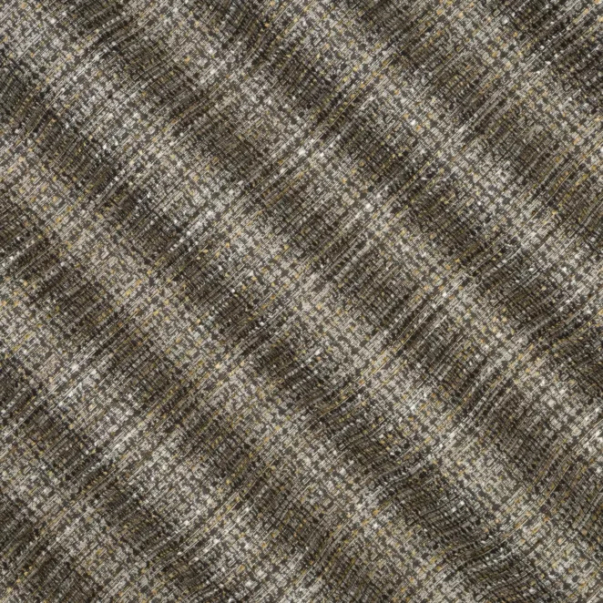 M205/7 Zasłona szyta na taśmie 5 cm grafitowo złota z tkaniny o grubym, naturalnym splocie z połyskiem