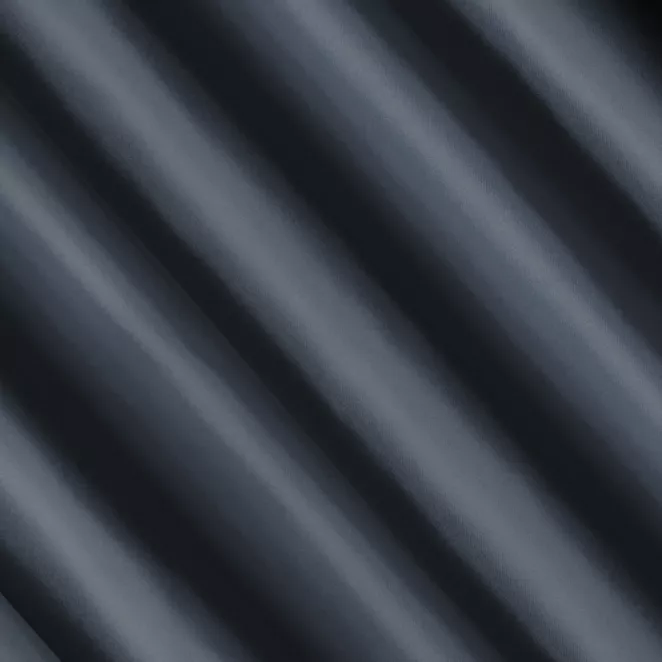 P4/33 Zasłona szyta na taśmie 5 cm grafitowa z satynowej, połyskującej tkaniny
