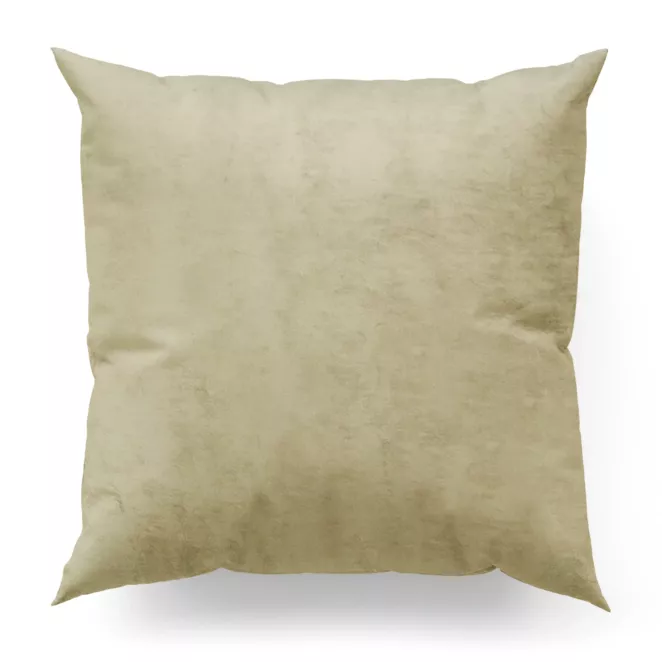 Poszewka szyta ENYA jasnobrązowa z miękkiej półmatowej tkaniny welwetowej