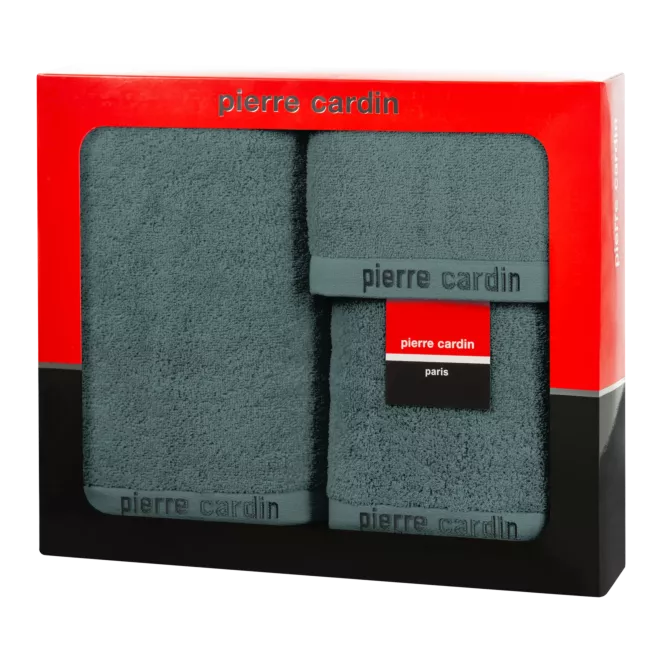Zestaw ręczników bawełnianych na prezent 3 szt kolor ciemno miętowy 430 g/m2 EVI Pierre Cardin