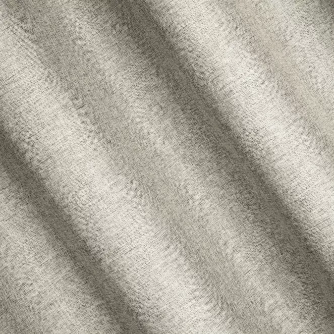 H157/6 Zasłona szyta na taśmie 5 cm kremowa z tkaniny trudnopalnej, zaciemniającej, typu blackout z efektem melanżu