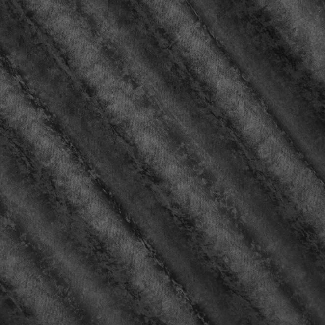 R203/17 Zasłona szyta na taśmie 5 cm czarna z miękkiej tkaniny szenilowej typu dimout o naturalnym splocie