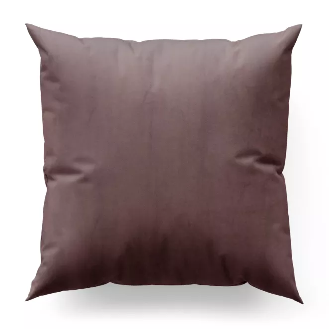 Poszewka szyta ciemnofioletowa z miękkiej półmatowej tkaniny welwetowej