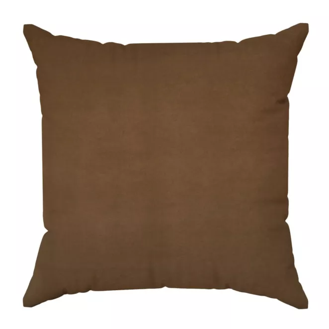 Poszewka szyta DORA - HIT ciemnobrązowa z miękkiej tkaniny o welurowej strukturze