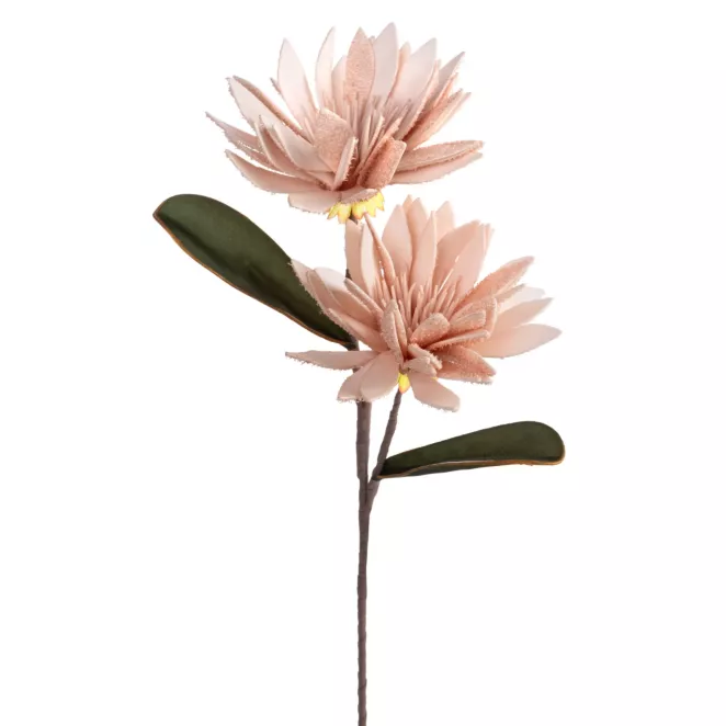 Kwiat sztuczny jasnoróżowy z plastycznej pianki foamiran 64 cm