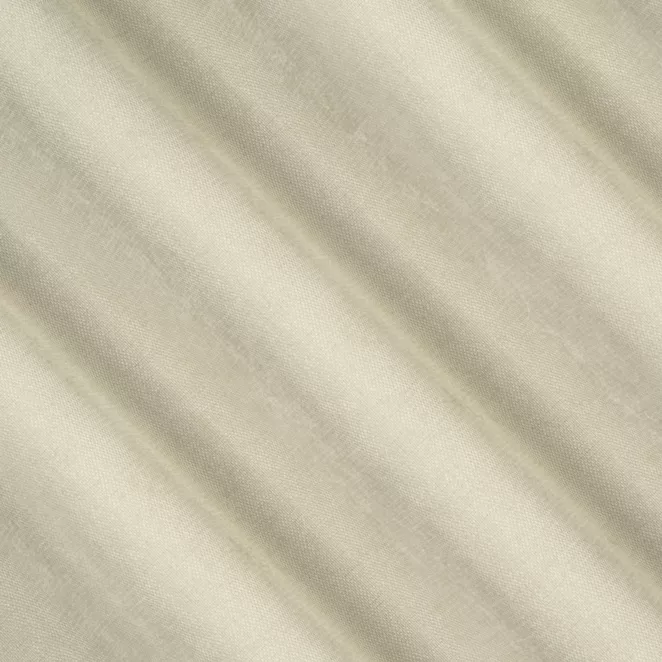 E34/3 Zasłona szyta na taśmie 5 cm jasnobeżowa z miękkiej w dotyku tkaniny szenilowej