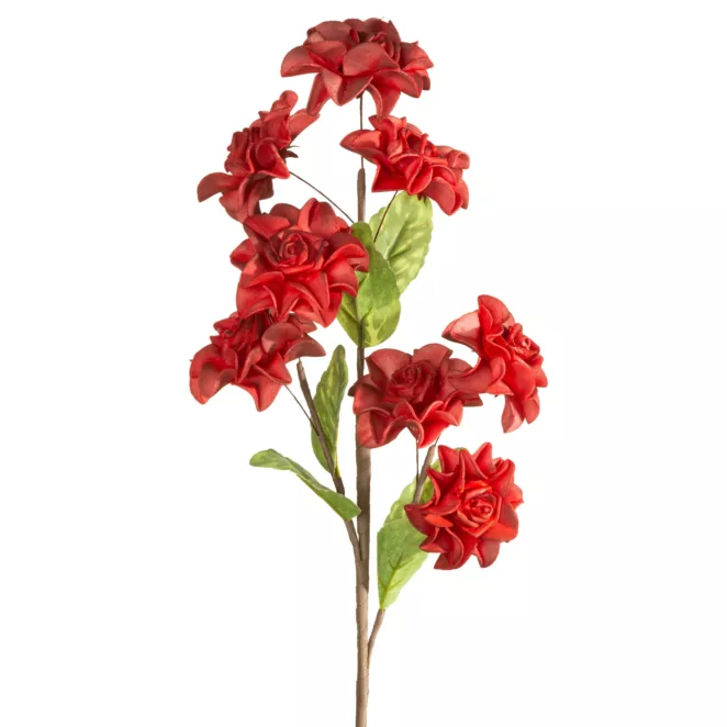 Kwiat sztuczny czerwony z plastycznej pianki foamiran 65 cm