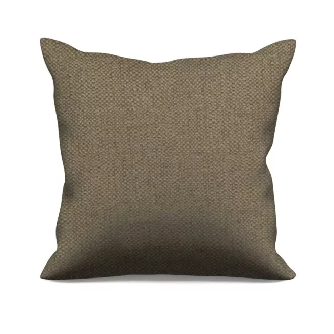 Poszewka szyta brązowa z miękkiej tkaniny z efektem melanżu