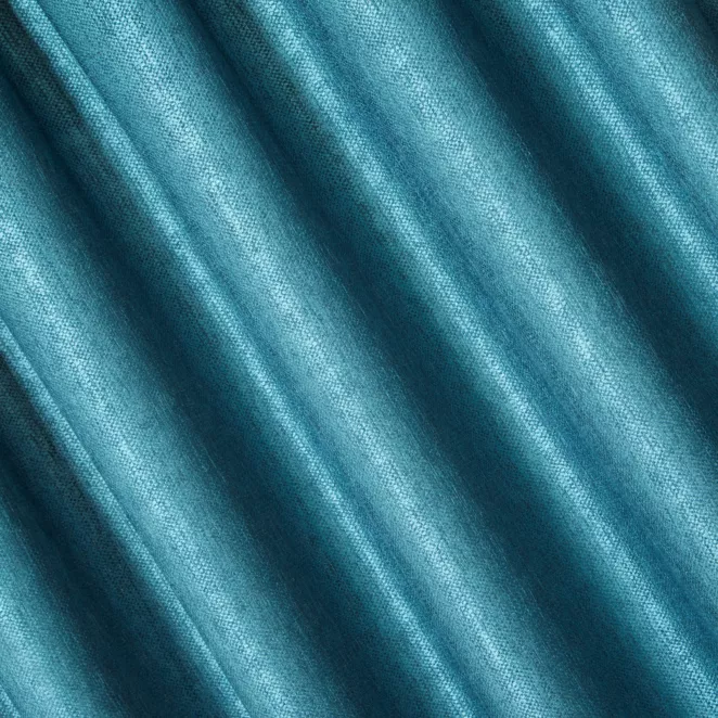 H176/13 Zasłona szyta na taśmie 5 cm CANDY turkusowa z tkaniny z strukturalnym spolotem