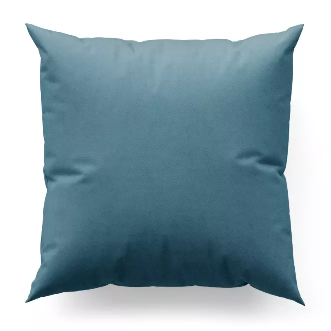 Poszewka szyta ciemnoniebieska z miękkiej tkaniny o welurowej strukturze i wyraźnym splocie