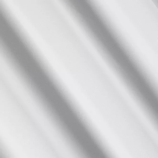 R160/1 Firana szyta na taśmie 5 cm AURELL biała z jedwabiście miękkiej matowej krepy, wykończona obciążnikiem