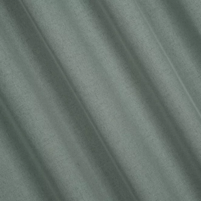 M213/10 Zasłona szyta na taśmie 5 cm miętowa z tkaniny w stylu eko o naturalnym splocie