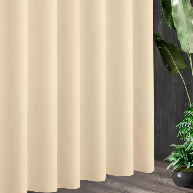 Tkanina zasłonowa wodoodporna o welurowej strukturze