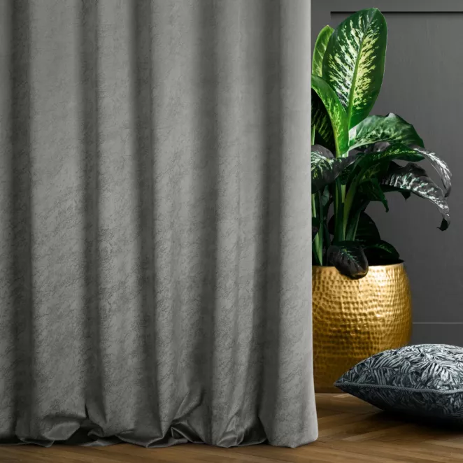 Tkanina zasłonowa, miękka, welwetowa z marmurowym wzorem