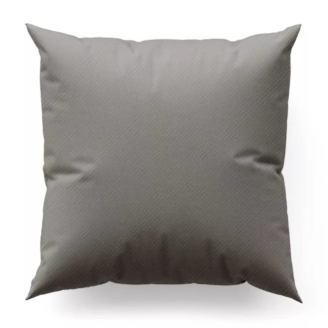 Poszewka szyta popielata z gładkiej tkaniny zaciemniającej typu dimout