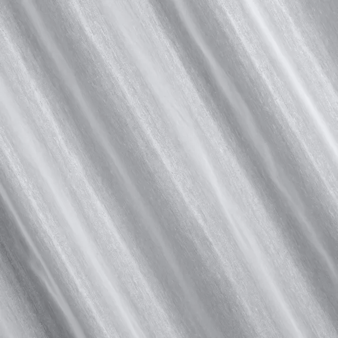 L66/6 Firana szyta na taśmie 5 cm RENEE biała z półprzezroczystej połyskującej tkaniny