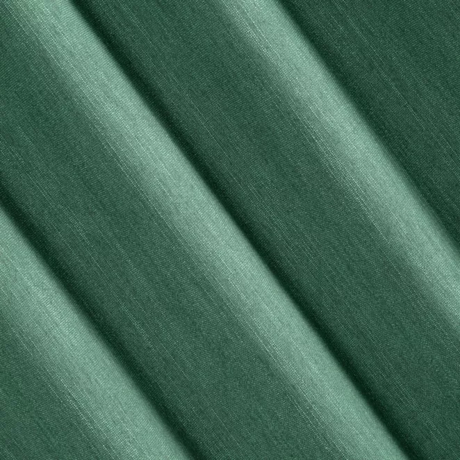 R225/22 Zasłona szyta na taśmie 5 cm zielona z tkaniny o naturalnym splocie z efektem melanżu
